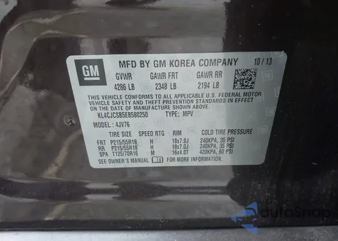 2014 Buick Encore Leather z USA, uszkodzony, nr VIN KL4CJCSB5EB580250